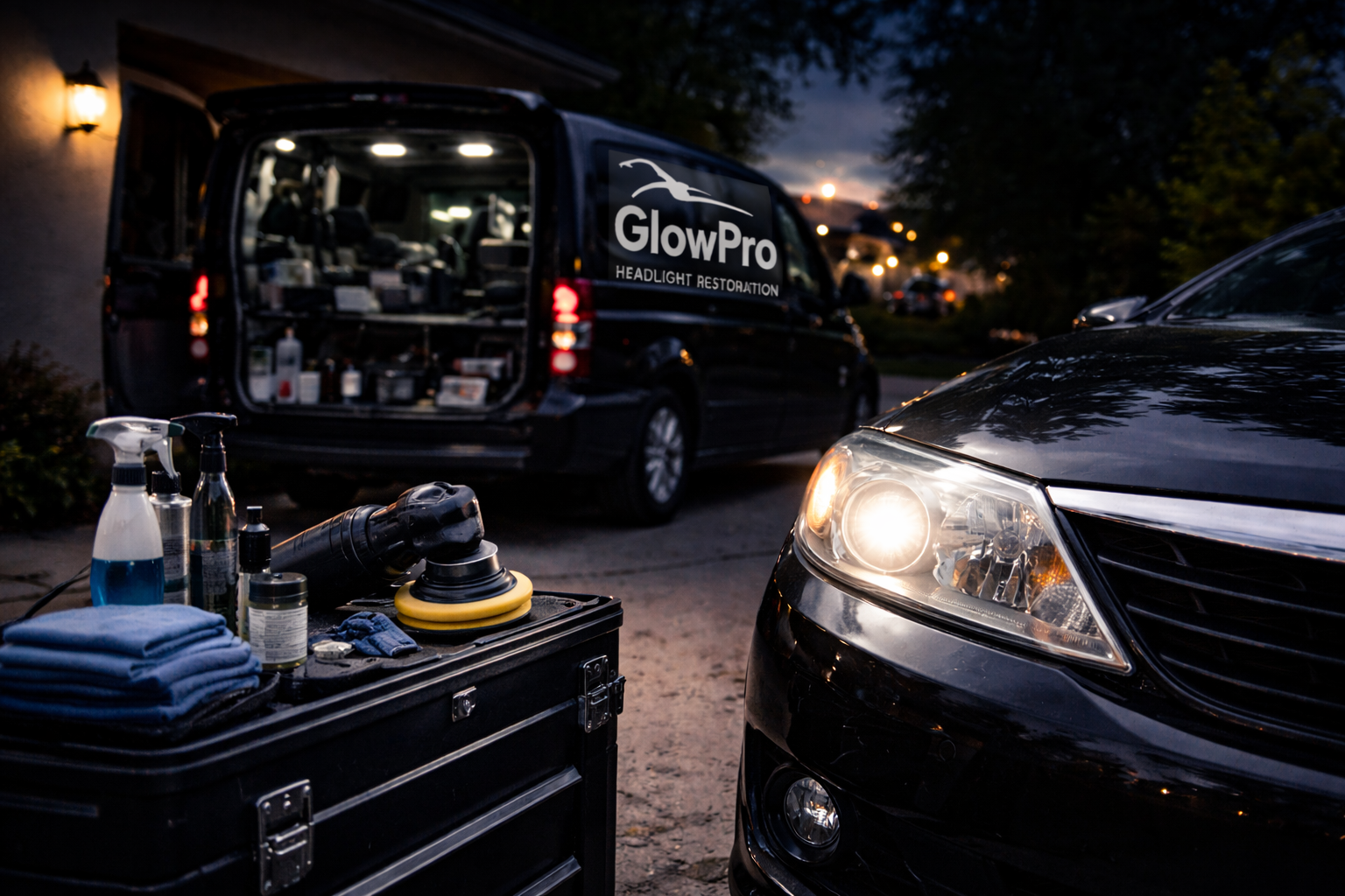 GlowPro mobile headlight restoration service