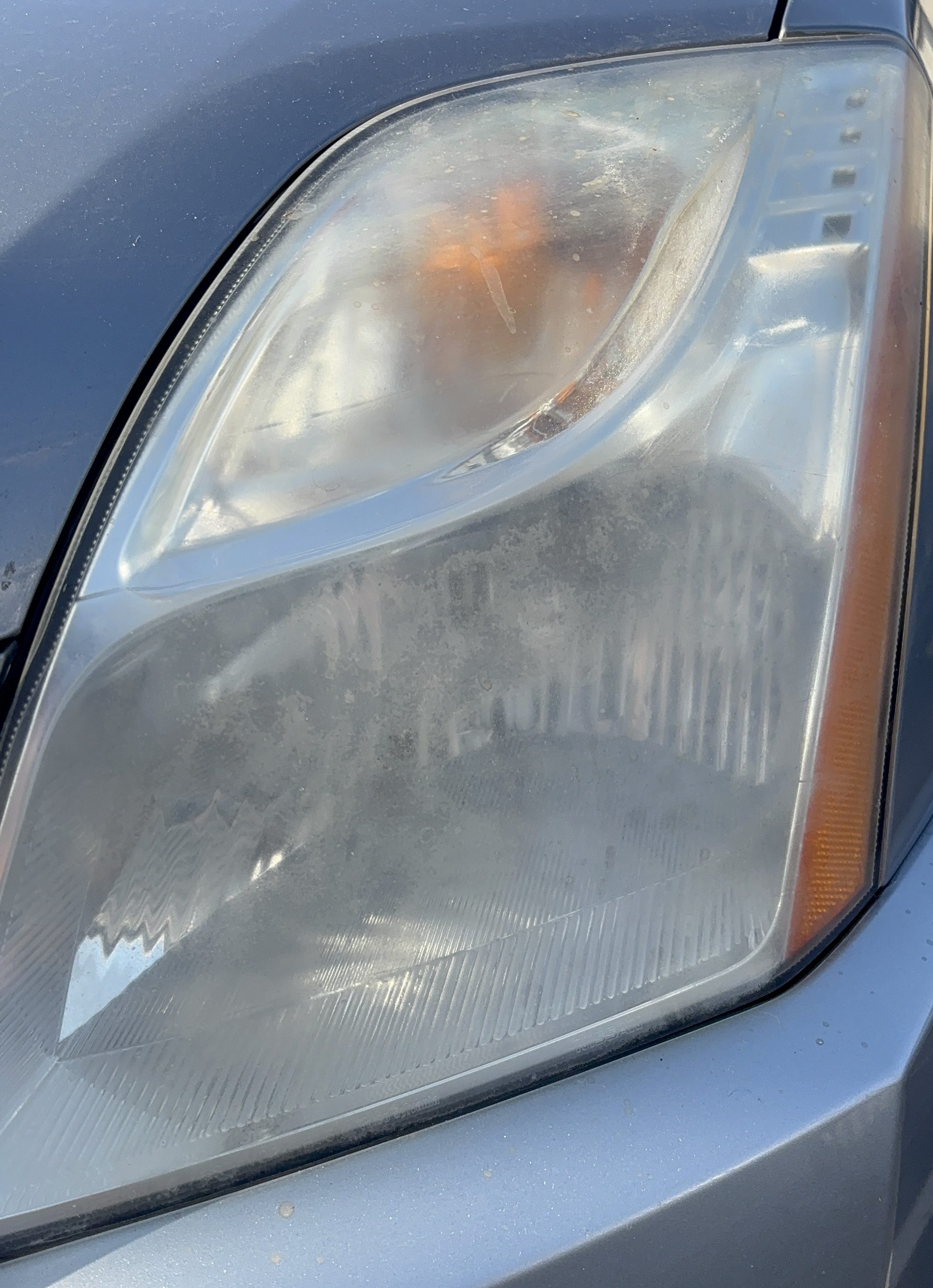 Before headlight restoration